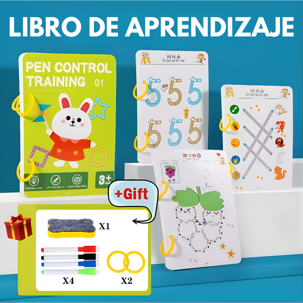 LIBRO DE APRENDIZAJE – Control del lápiz, práctica guiada y desarrollo progresivo desde temprana edad