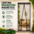 CORTINA MOSQUITERA MAGNÉTICA – Entra y sal sin dejar pasar mosquitos gracias a su cierre automático